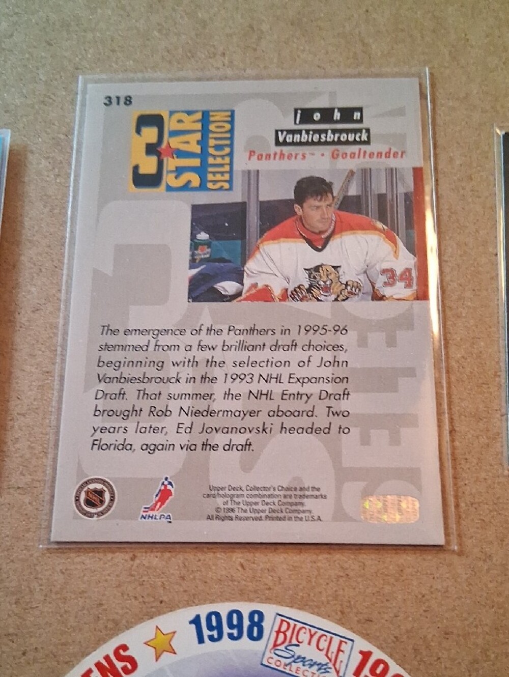 Vintage John Vanbiesbrouck Hockey Card Lot - Red, White, Blue - Picture 10 of 16